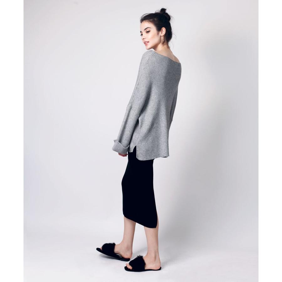 ワイドスリーブニット レディース セーター ニット 上品 ワイドスリーブ フレア袖 平行ネック 大人 女性 |  | 05