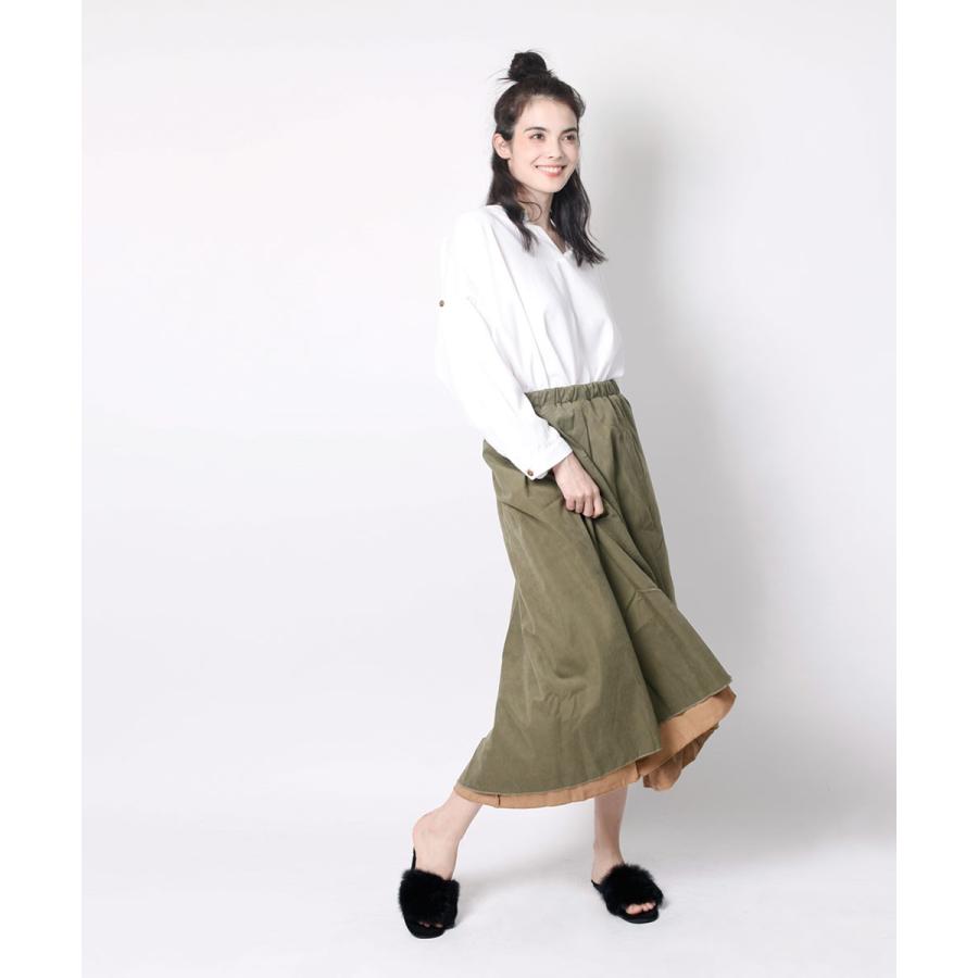 コーデュロイリバーシブルマキシスカート スカート 両面 シンプル　コーデュロイ ロングスカート レディース 秋冬 |  | 01