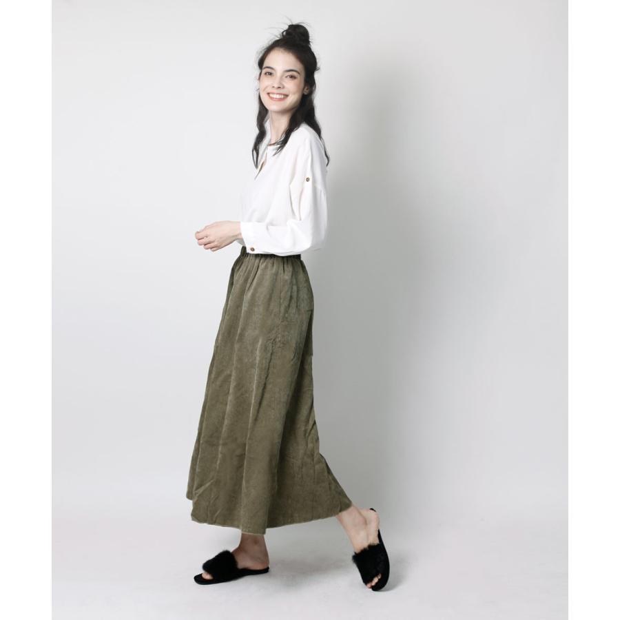 コーデュロイリバーシブルマキシスカート スカート 両面 シンプル　コーデュロイ ロングスカート レディース 秋冬 |  | 02