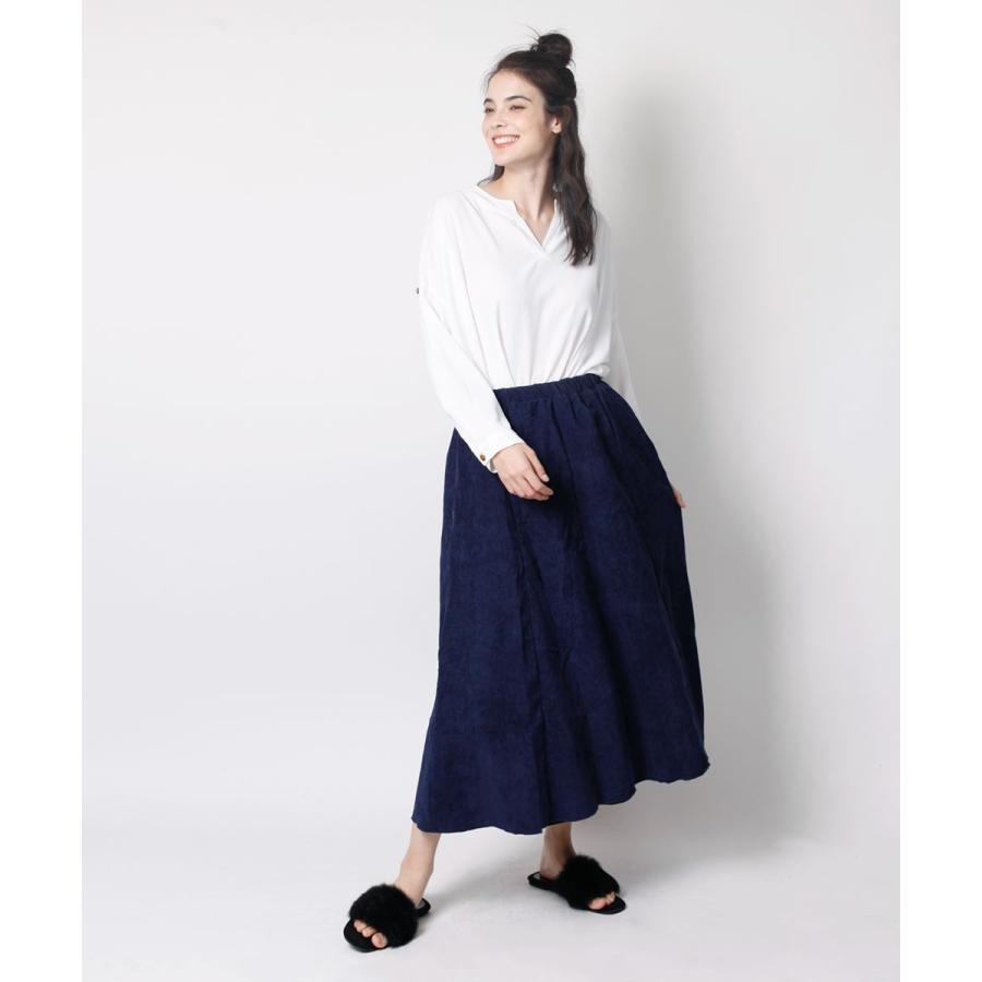 コーデュロイリバーシブルマキシスカート スカート 両面 シンプル　コーデュロイ ロングスカート レディース 秋冬 |  | 04