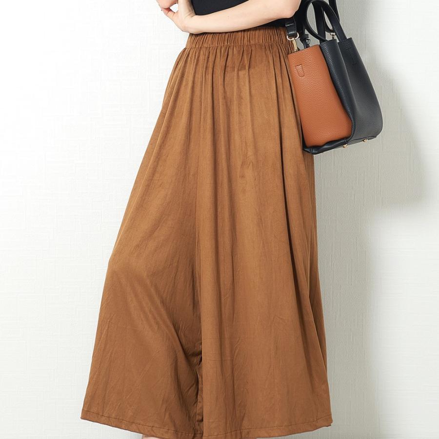 ベロアガウチョパンツ ガウチョ ワイドパンツ リラックス ボトムス レディース パンツ ベロア 起毛ゆったり |  | 04