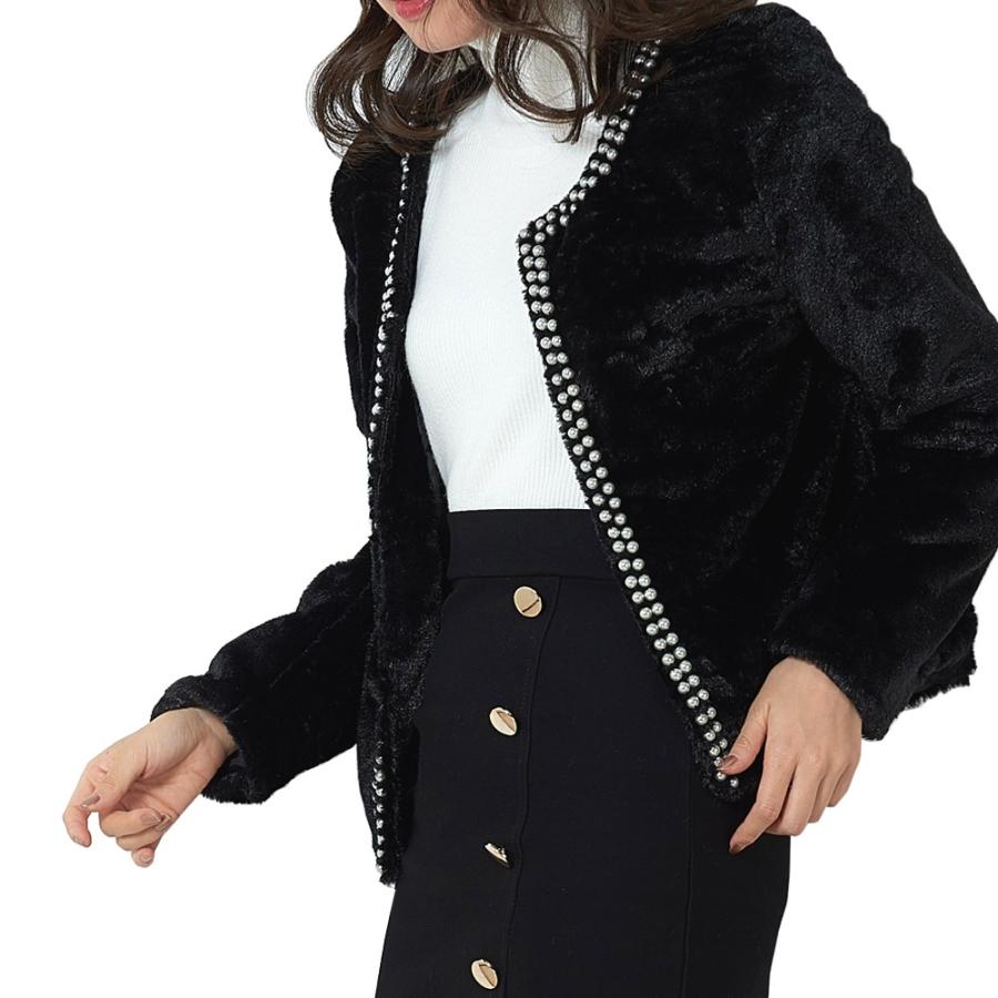 ボアカーディガン カーディガン レディース ボア もこもこ 綺麗め |  | 05