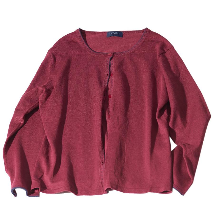 カーディガン レディース クルーネック トップス 薄手 オフィス |  | 05