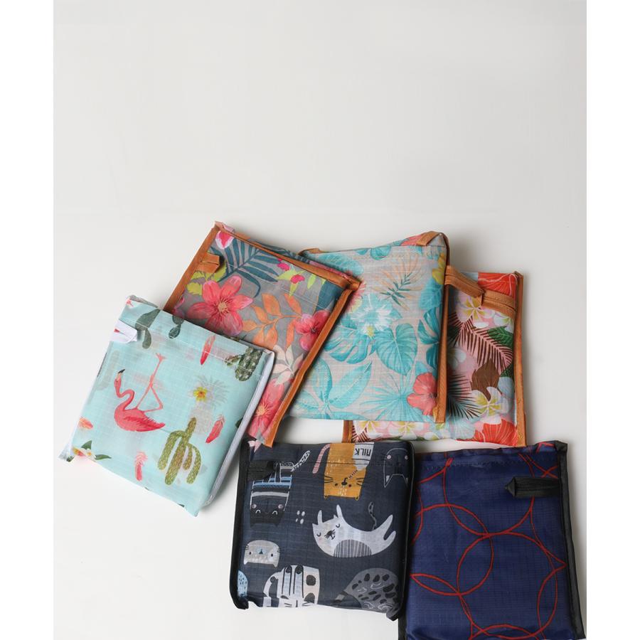 エコバッグ 折りたたみ コンパクト おしゃれ かわいい お買い物バッグ 買い物バック エコバック たためる サブバック レジ袋 軽量 シンブル 手提げ 手さげ 猫 |  | 10