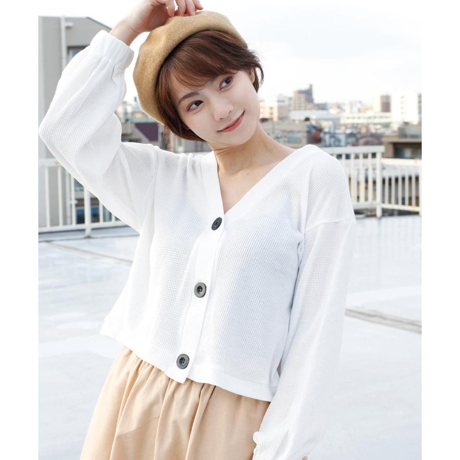 ワッフルショート丈カーディガン カーディガン レディース ショート ワッフル ワッフル生地 カーデ 羽織り トップス 春 夏 |  | 09