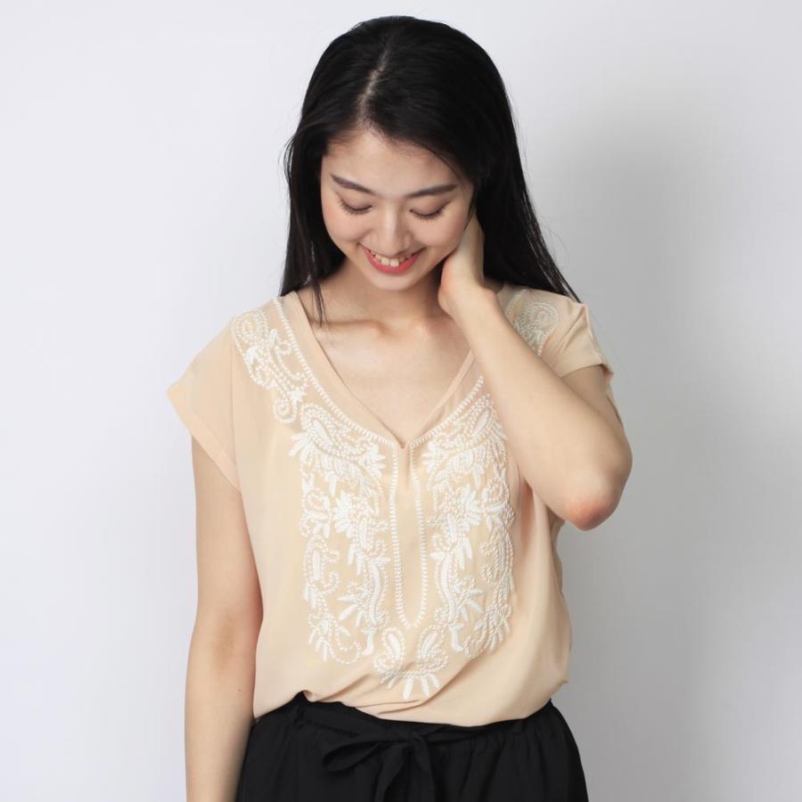 刺繍シフォントップス 刺繍ブラウス シフォン レディース プルオーバー トップス リゾート ボヘミアン 春 夏 トップス |  | 01