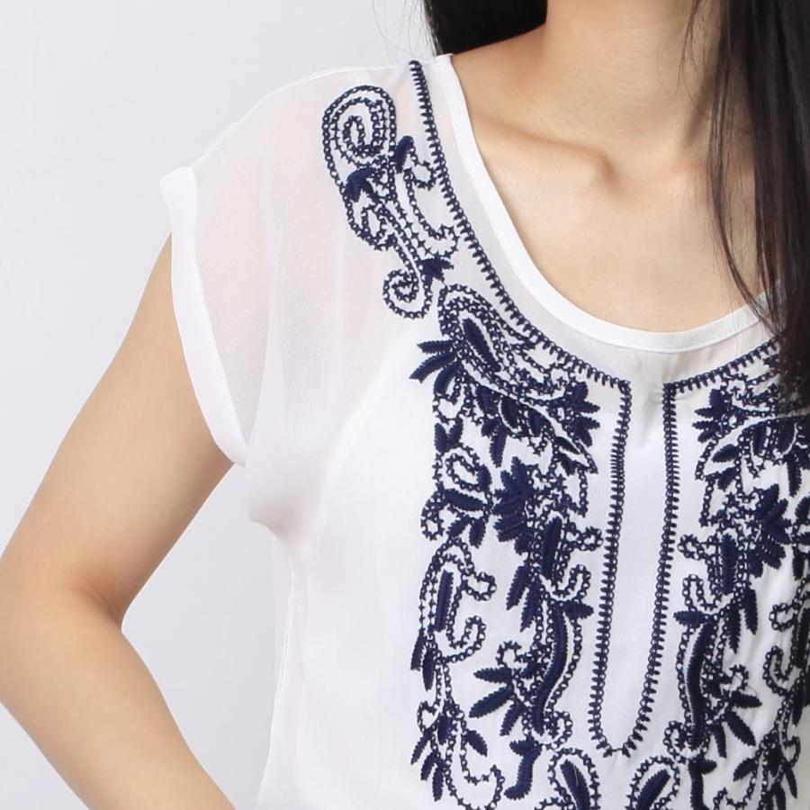 刺繍シフォントップス 刺繍ブラウス シフォン レディース プルオーバー トップス リゾート ボヘミアン 春 夏 トップス |  | 06