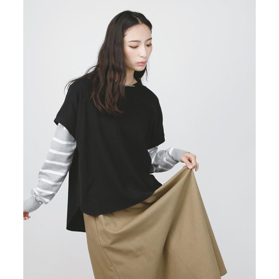 ワッフルVネックTシャツ Tシャツ レディース ワッフル トップス ワッフル生地 フレンチスリーブ タック カットソー 春 夏 【BELL】 |  | 10