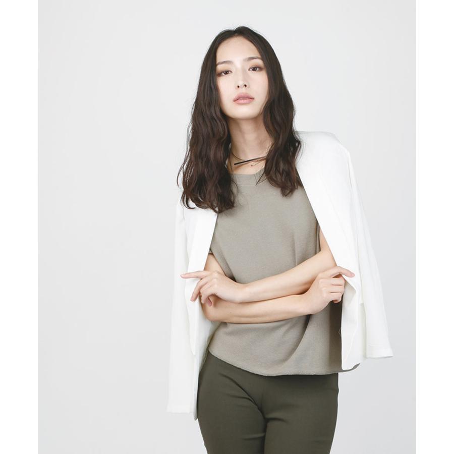 ワッフルVネックTシャツ Tシャツ レディース ワッフル トップス ワッフル生地 フレンチスリーブ タック カットソー 春 夏 【BELL】 |  | 06