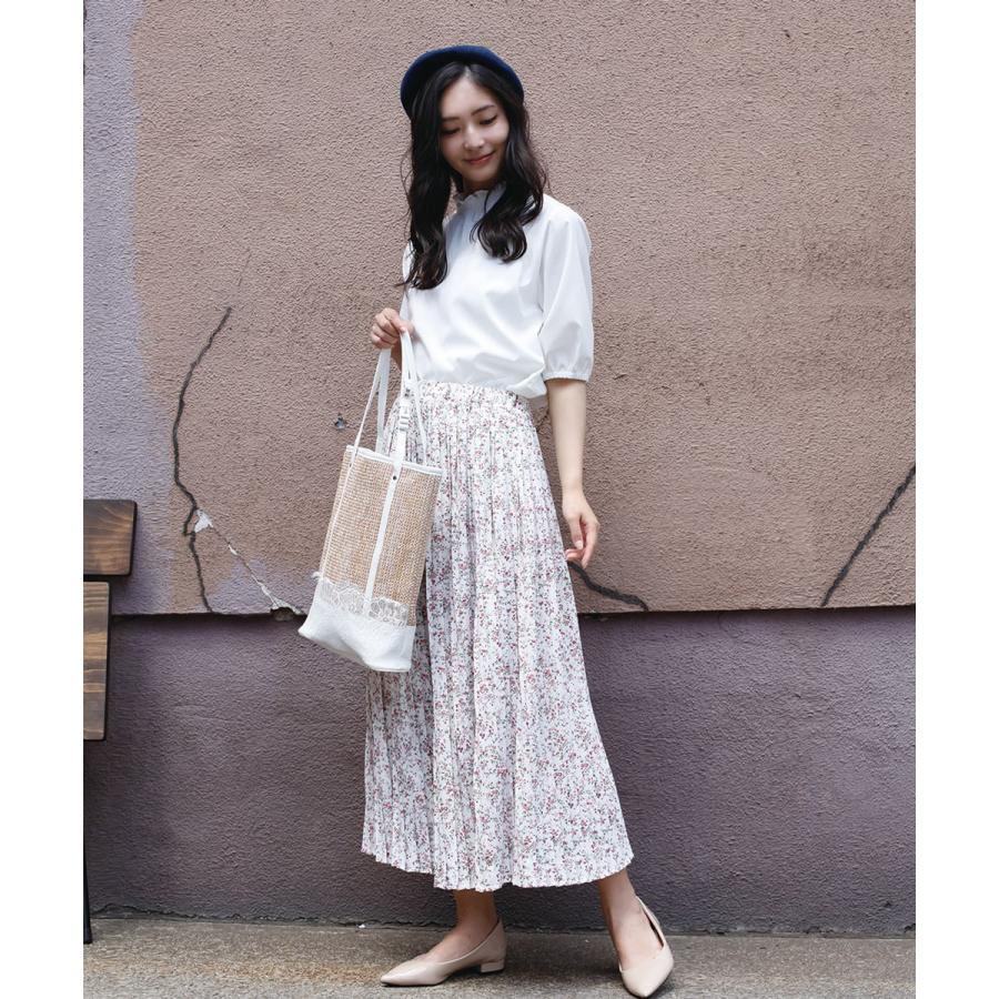 五分袖ブラウス ブラウス レディース オフィス チュニック トップス カットソー フリル 七分 春 夏 ボタン 無地 【BELL】 |  | 01