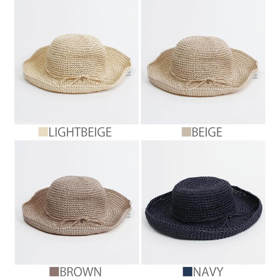 手編みつば広ペーパーハット 麦わら帽子 レディース つば広 手編み つば広ハット 紫外線対策 折りたたみ帽子 つば広帽子 夏 運動会 旅行 |  | 06