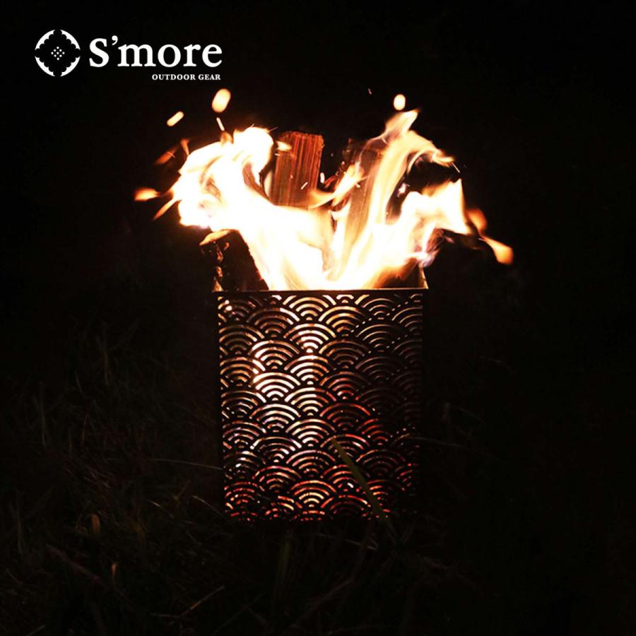 【新品】S'more(スモア) 四面焚火台 天板&収納袋セット S'more/四面焚火台 天板＆収納袋の3点セット】和柄四面焚火台 : aimoha