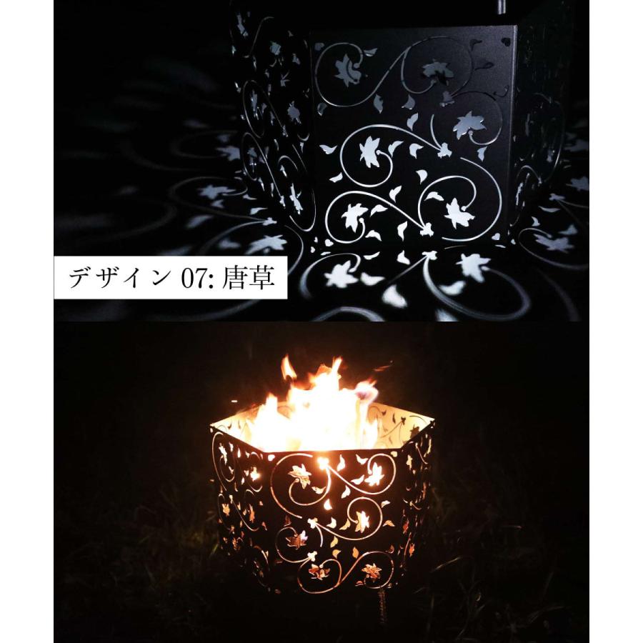 【Smore/六面焚火台 天板＆収納袋の3点セット】和柄六面焚火台 Smore/六面焚火台 天板＆収納袋の3点セット 和柄六面焚火台