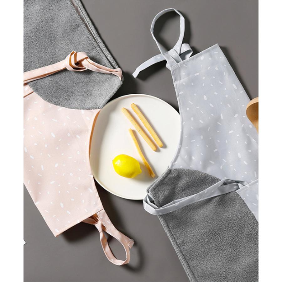 手拭き付きエプロン エプロン 可愛い おしゃれ ポケット 手拭き 便利 レディース メンズ ユニセックス 男女兼用 大きいサイズ ポリエステル ピンク グリーン |  | 12