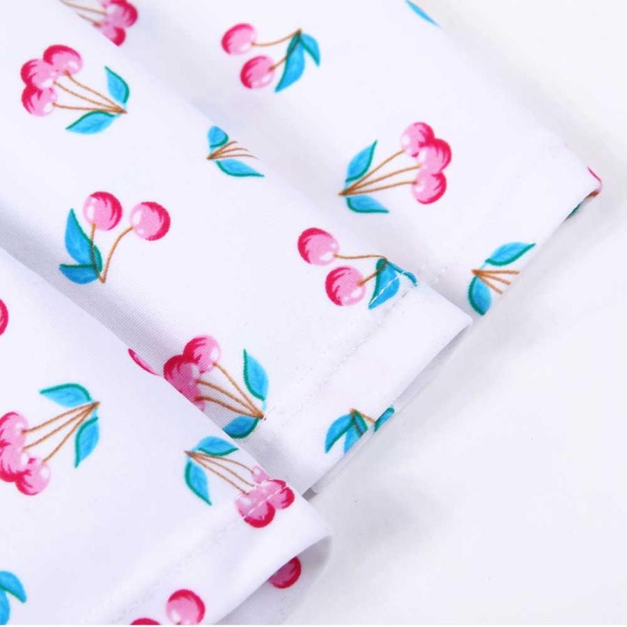 【残り僅か！】ワンピース 水着 チェリー さくらんぼ フレア フロントリボン レディース 体系カバー スイムウェア 海 リゾート 送料無料 |  | 06