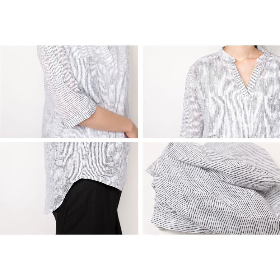シャツ 綿 レディース ブラウス 抜き衿 カジュアル Yシャツ 綿 コットン オープンカラー |  | 10