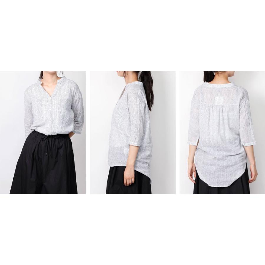 シャツ 綿 レディース ブラウス 抜き衿 カジュアル Yシャツ 綿 コットン オープンカラー |  | 09