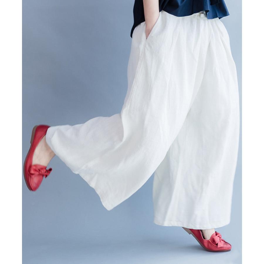 コットンワイドパンツ シャンブレー デニム ワイドパンツ ロングワイドパンツ ガウチョ レディース ガウチョパンツ　ベイカーパンツ |  | 06