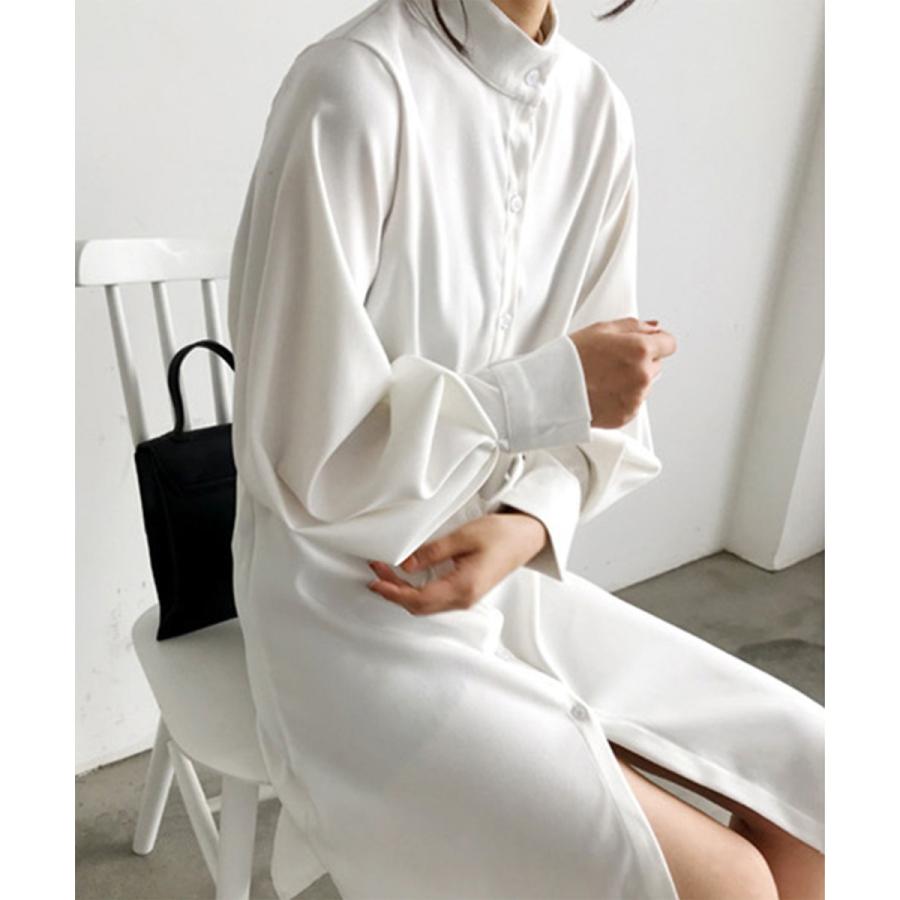 シャツワンピース 長袖 ロングシャツ レディース ワンピース ロング ロングワンピース 綿 コットン 立ち襟 羽織り ガウン 涼しい　おしゃれ 大人可愛い |  | 12