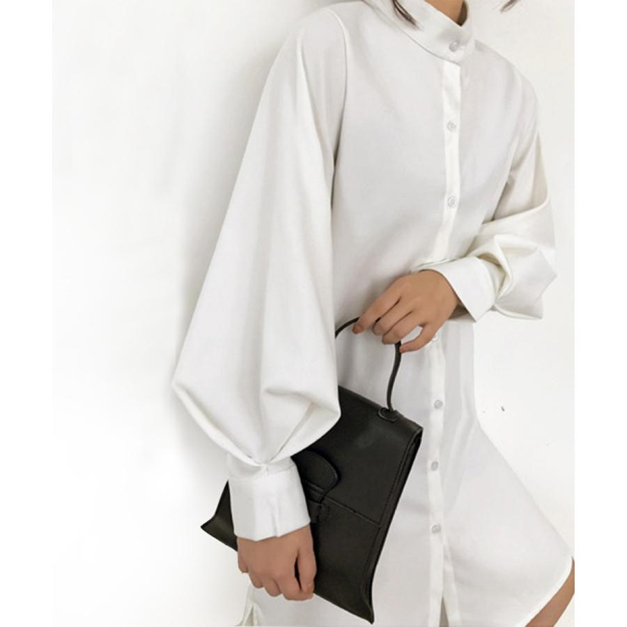 シャツワンピース 長袖 ロングシャツ レディース ワンピース ロング ロングワンピース 綿 コットン 立ち襟 羽織り ガウン 涼しい　おしゃれ 大人可愛い |  | 13