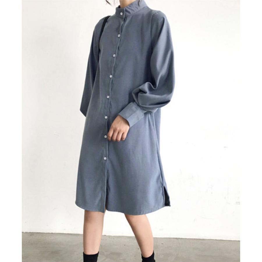 シャツワンピース 長袖 ロングシャツ レディース ワンピース ロング ロングワンピース 綿 コットン 立ち襟 羽織り ガウン 涼しい　おしゃれ 大人可愛い |  | 14