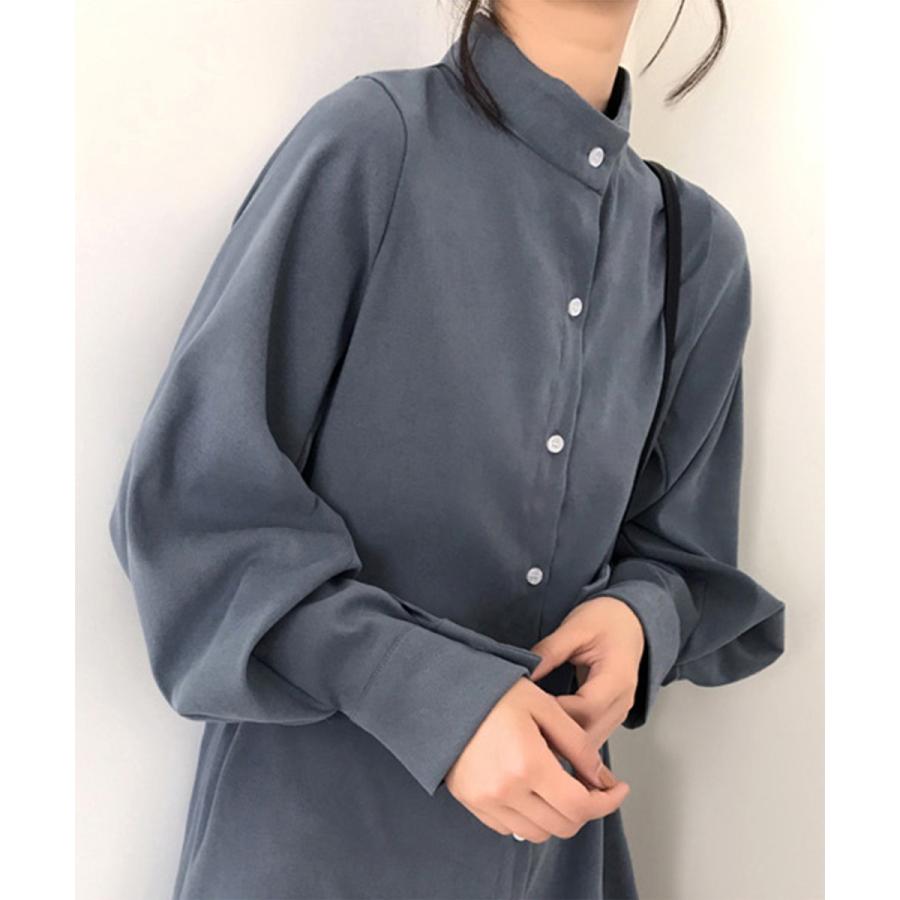シャツワンピース 長袖 ロングシャツ レディース ワンピース ロング ロングワンピース 綿 コットン 立ち襟 羽織り ガウン 涼しい　おしゃれ 大人可愛い |  | 18