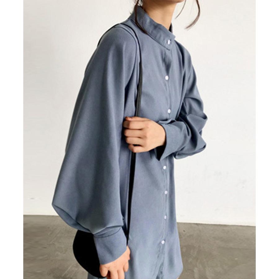 シャツワンピース 長袖 ロングシャツ レディース ワンピース ロング ロングワンピース 綿 コットン 立ち襟 羽織り ガウン 涼しい　おしゃれ 大人可愛い |  | 06