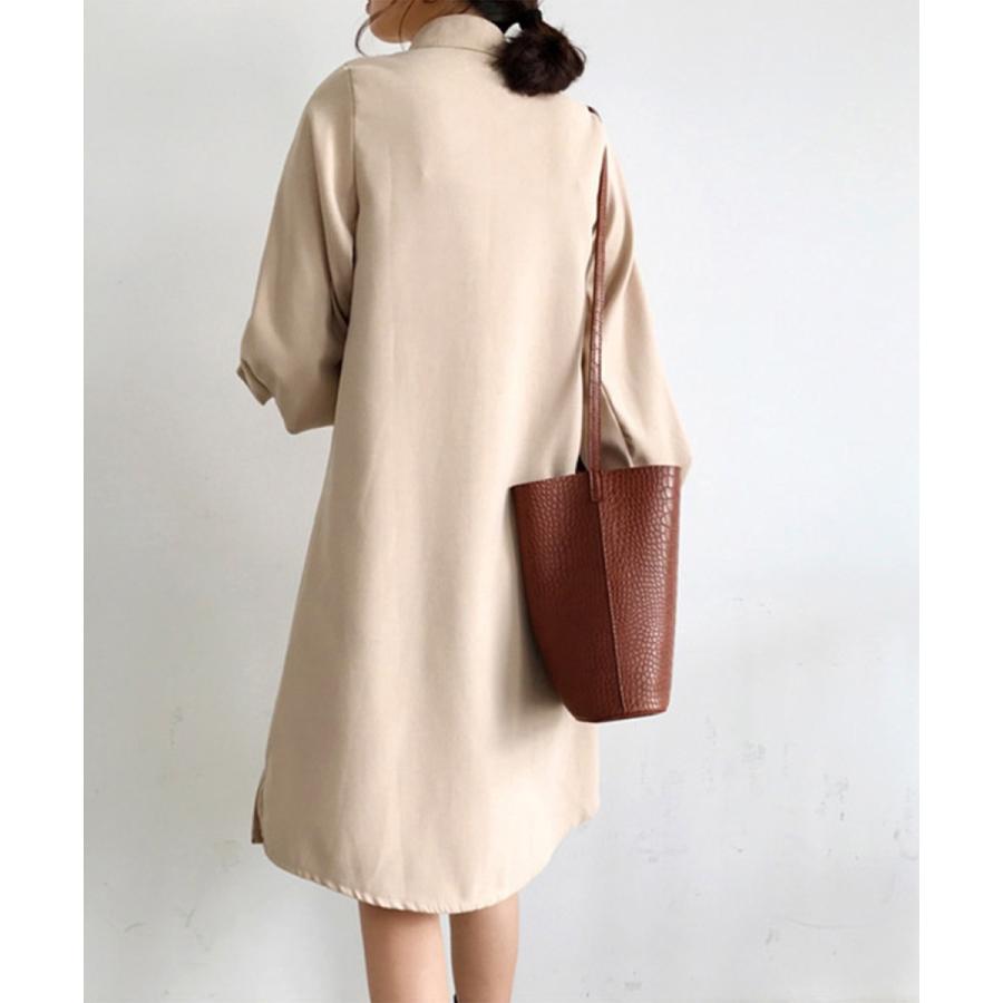 シャツワンピース 長袖 ロングシャツ レディース ワンピース ロング ロングワンピース 綿 コットン 立ち襟 羽織り ガウン 涼しい　おしゃれ 大人可愛い |  | 10