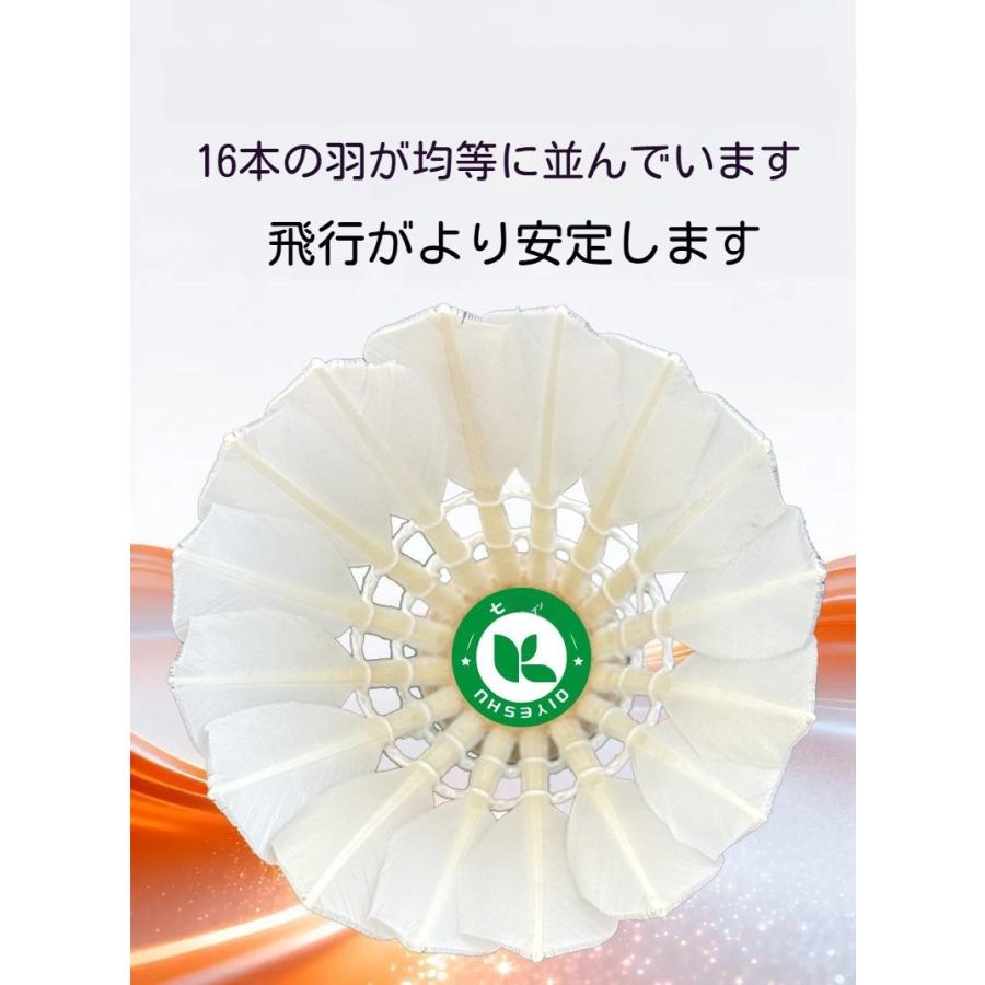 バドミントンバドミントンシャトルガチョウの羽根強耐久性(1ダース12球