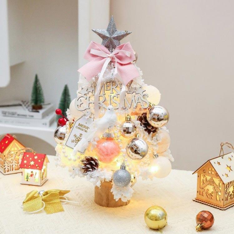 卓上 電池付属 45cm クリスマス 卓上 LEDライト付き キラキラ 飾り 雰囲気満々 テーブル クリスマスツリー ミニツリー 北欧風 お洒落 おし | ブランド登録なし | 03