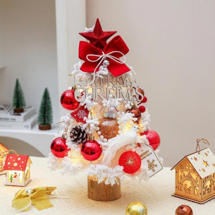 卓上 電池付属 45cm クリスマス 卓上 LEDライト付き キラキラ 飾り 雰囲気満々 テーブル クリスマスツリー ミニツリー 北欧風 お洒落 おし | ブランド登録なし | 04