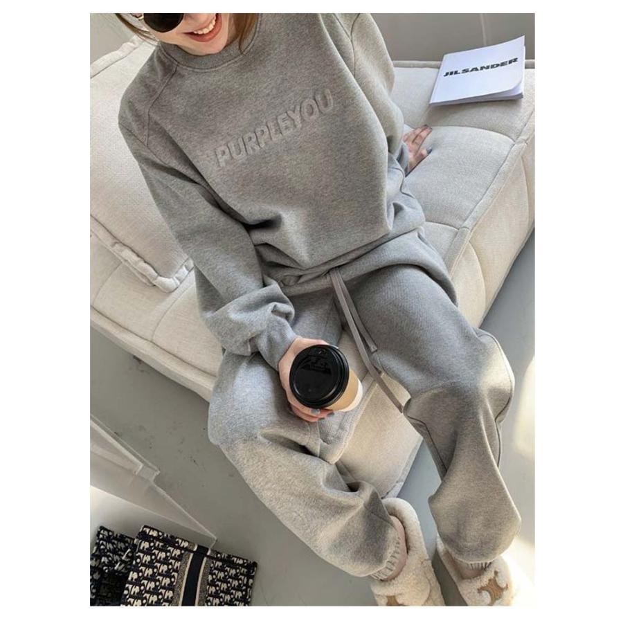 スウェット上下セット レディース 運動着 スウェットパンツ スエット ルームウェア 長袖 トレーナー スウェット上下セット セットアップ ロングパンツ |  | 12