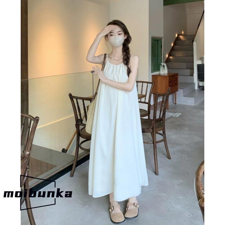 ロングワンピース ノースリーブ 楽チン 夏 ノースリーブワンピース