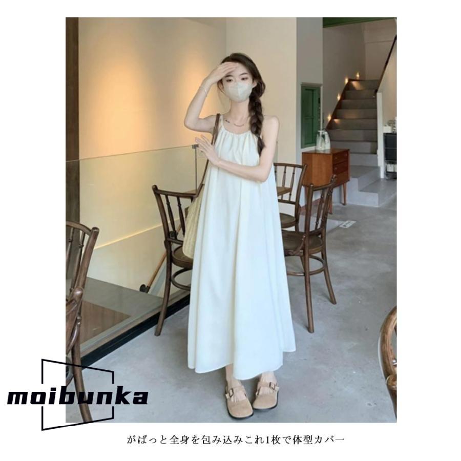 ロングワンピース ノースリーブ 楽チン 夏 ノースリーブワンピース