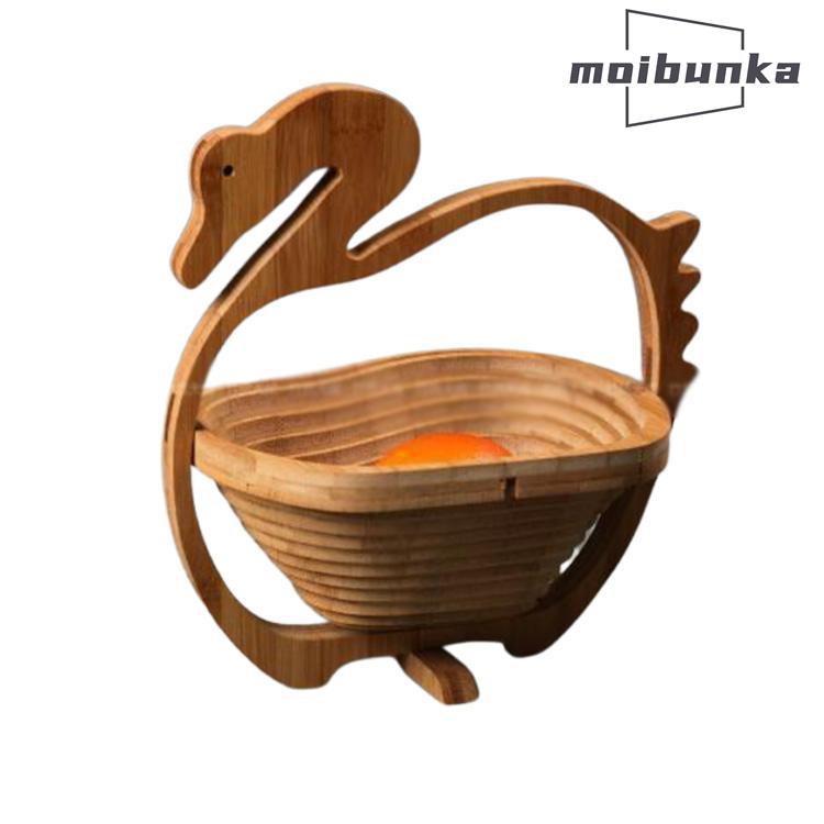 バスケット りんごバスケット 小物入れ 収納家具 北欧 鍋敷き 木製