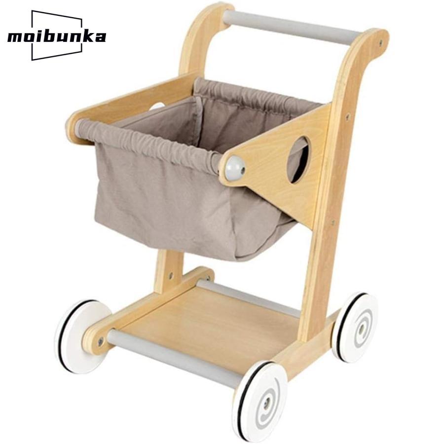 ショッピングカート 子供用 はじめての手押し車 赤ちゃん 木製 4輪