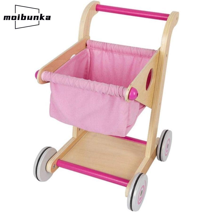 ショッピングカート 子供用 はじめての手押し車 赤ちゃん 木製 4輪