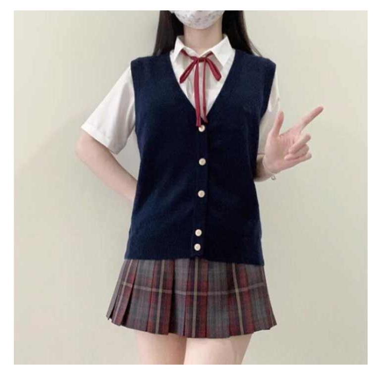 スクールベスト ニットベスト Vネック 袖なし スクールベスト 制服 無地 高校生 ノースリーブ 学生服 前開き レディース ニット 女子校生 トップ |  | 13