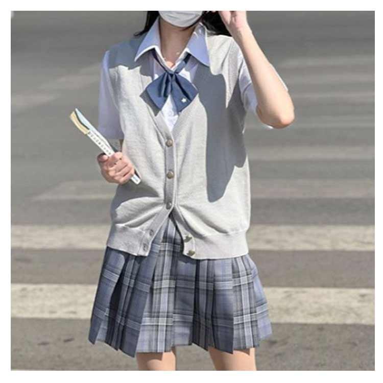 スクールベスト ニットベスト Vネック 袖なし スクールベスト 制服 無地 高校生 ノースリーブ 学生服 前開き レディース ニット 女子校生 トップ |  | 14