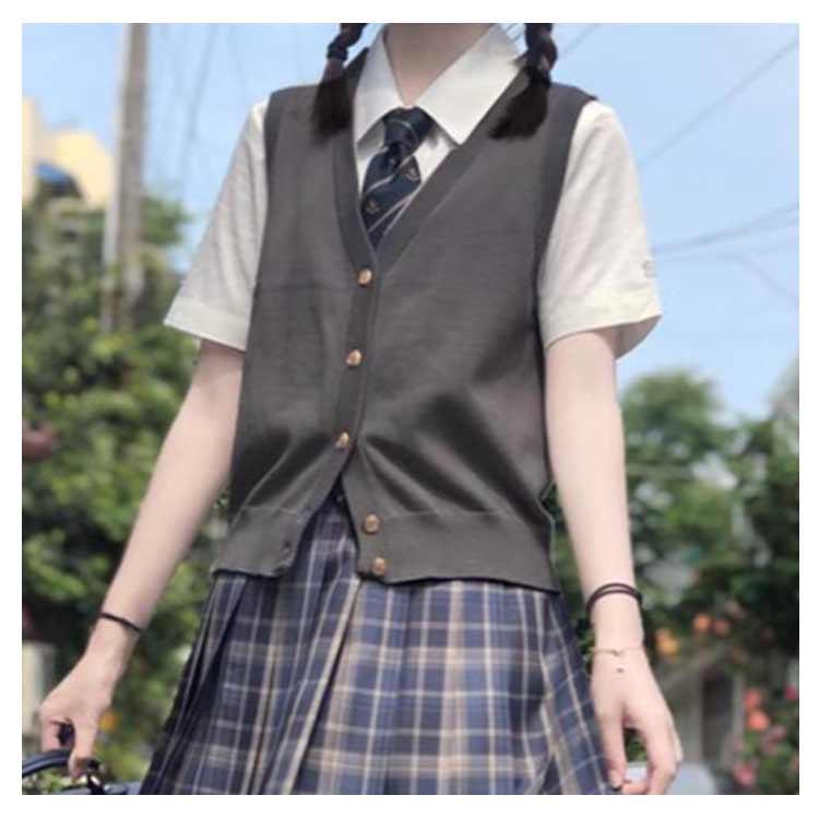 スクールベスト ニットベスト Vネック 袖なし スクールベスト 制服 無地 高校生 ノースリーブ 学生服 前開き レディース ニット 女子校生 トップ |  | 15