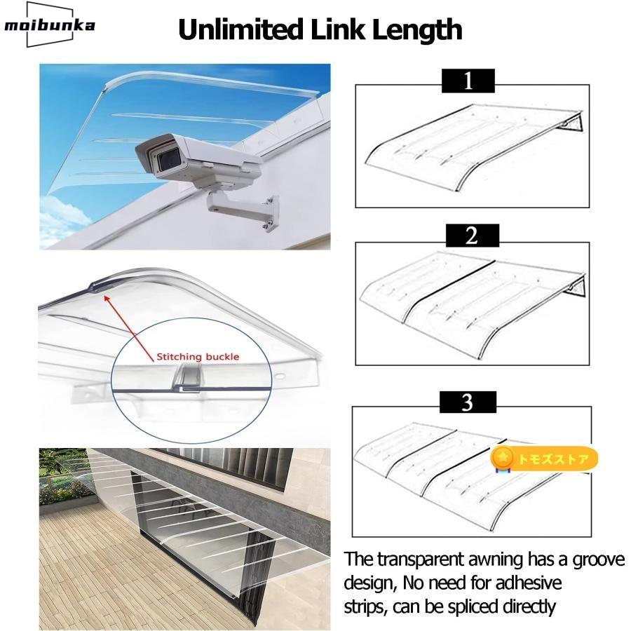 新品(未使用)_屋根庇 ひさし 雨よけ サンシェード オーニング屋根ひ(2個) 屋根庇 ひさし 雨よけ 庇 後付け 屋根 窓の庇雨よけ 日よけと雨よけ