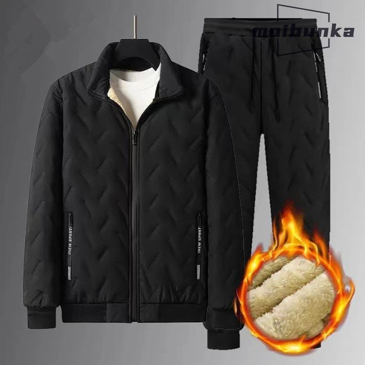 裏ボアパンツ メンズ 中綿パンツ 裏起毛 おしゃれ 中綿ジャケット 上下