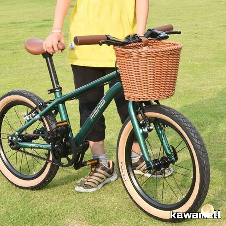 前かご ラタンバスケット 自転車 前掛けカゴ 前カゴ バスケット キッズ