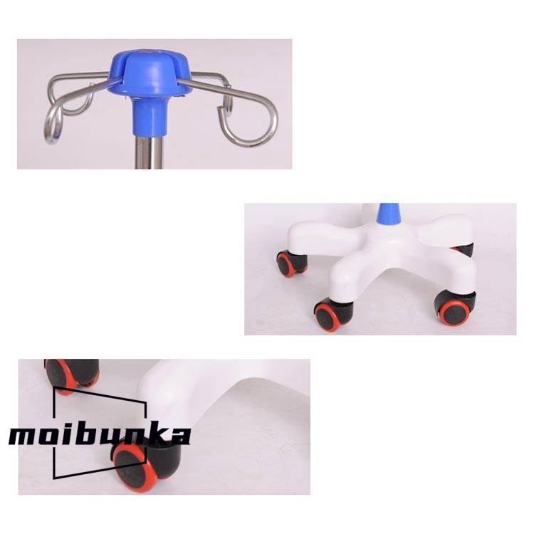 点滴スタンド ivスタンド 歩行 360度移動 トレー付き 5つのキャスター付 点滴台 点滴棒 フック付き ステンレス スタンド IVスタンド ガート | ブランド登録なし | 17