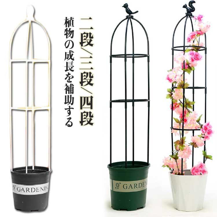 支柱 トレリス 簡易組立式 金属製 バラ つる性植物 つる花 オベリスク