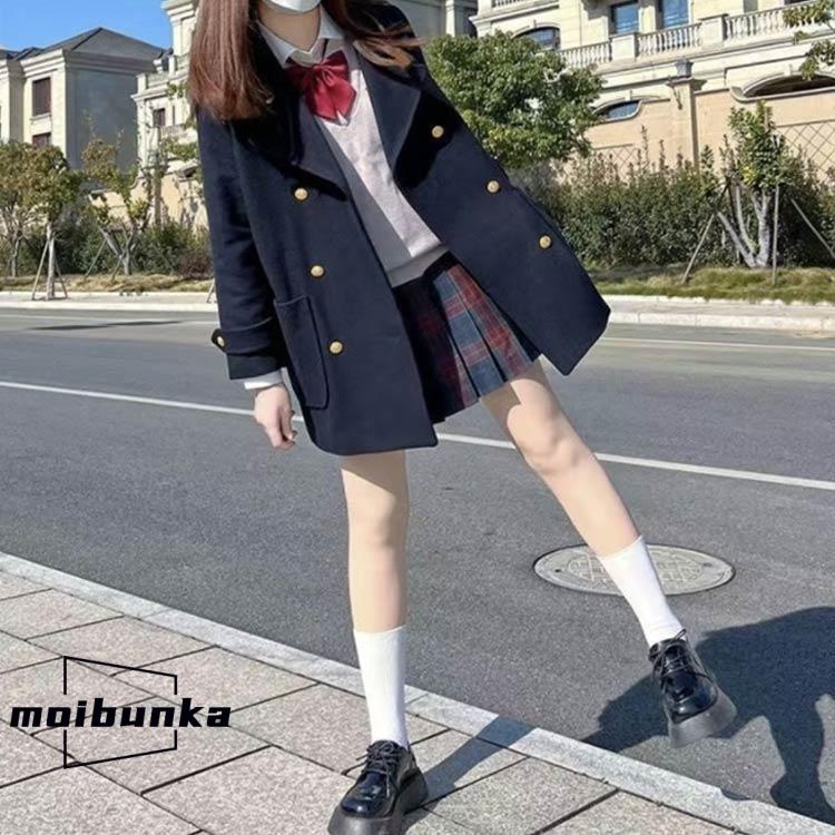 学生服 ピーコート 女子 スクールコート レディース ブラック Pコート