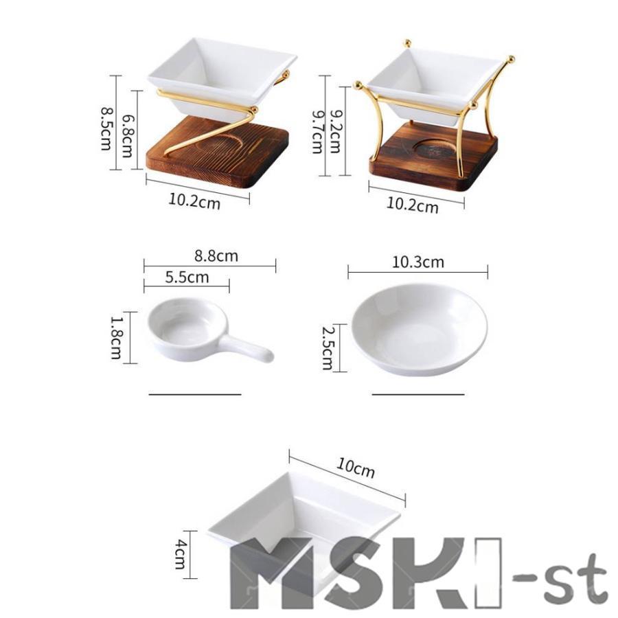 スタンド 茶香炉 アロマ炉 陶器 木製 アロマキャンドルホルダー アロマ炉 香りの燭台 アロマランプ アロマキャンドルホルダー オイルランプ キャンド | ブランド登録なし | 14