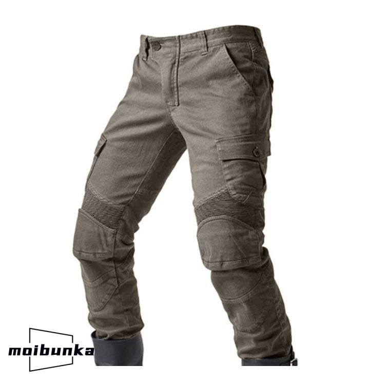バイクパンツ メンズ バイクズボン 膝パッド付き デニムパンツ