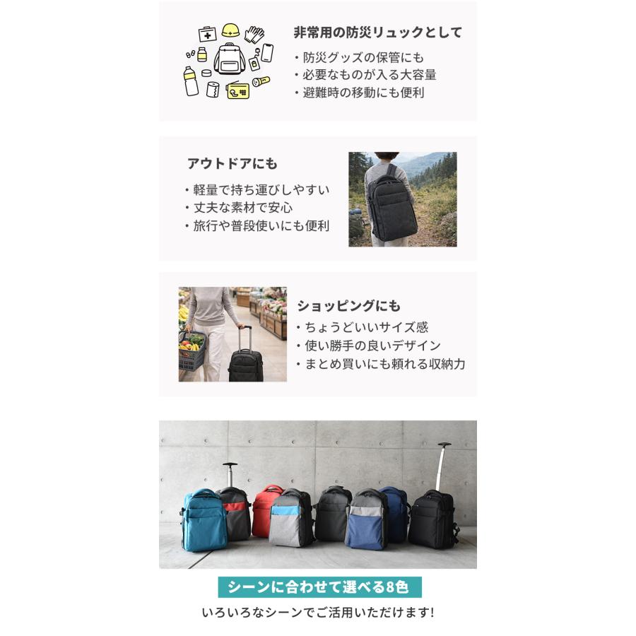 リュックキャリー スーツケース Sサイズ 機内持ち込み 23L 1.6kg 軽量 2輪 1泊 3way リュック 防災バッグ MOIERG | MOIERG | 11