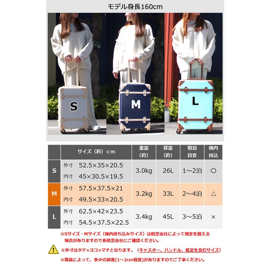 スーツケース Mサイズ 33L 2-4泊 レトロ かわいい 軽量 TSAロック 修学旅行 MOIERG キャリーケース オシャレ トランク | MOIERG | 30